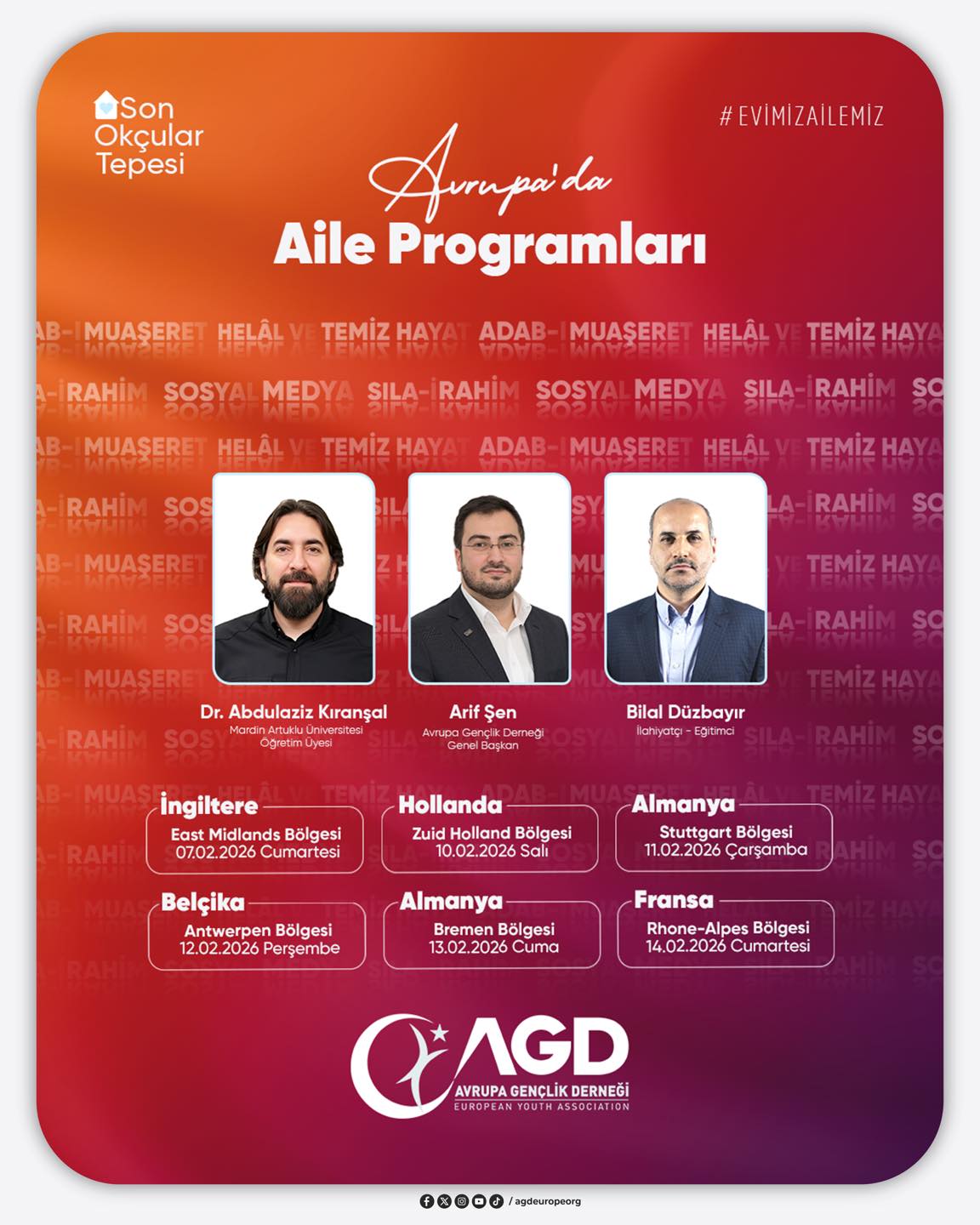 Avrupa’da Aile Programları başlıyor!..